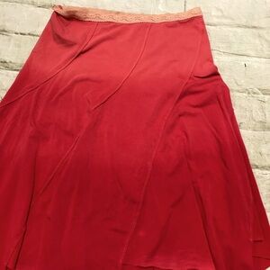 Free People Pink Ombré Pull In Circle Skirt Sz Sm